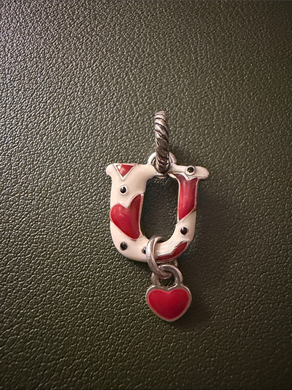 Brighton “U” Charm J9028U Silver / Enamel
